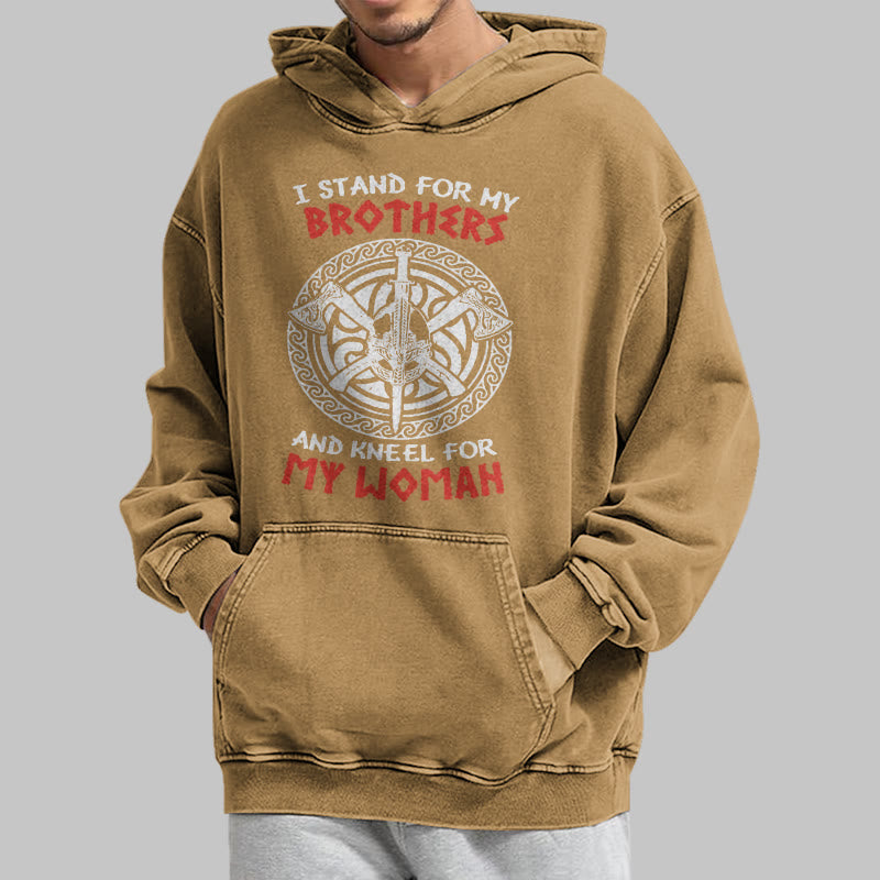 WorldNorse Viking Standbrothers Washed Hoodie