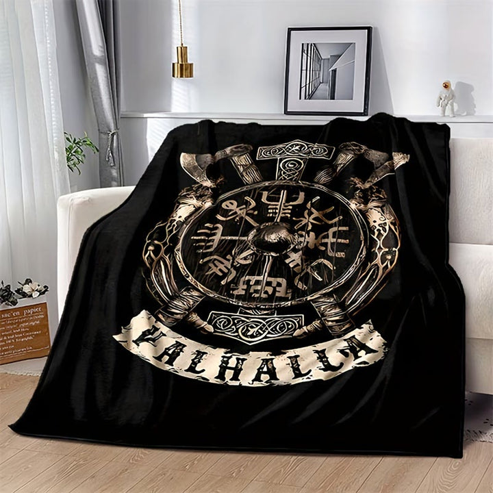 WorldNorse Viking Axe Vegvisir Blanket