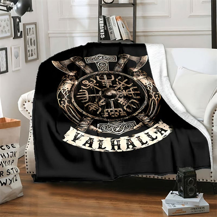 WorldNorse Viking Axe Vegvisir Blanket