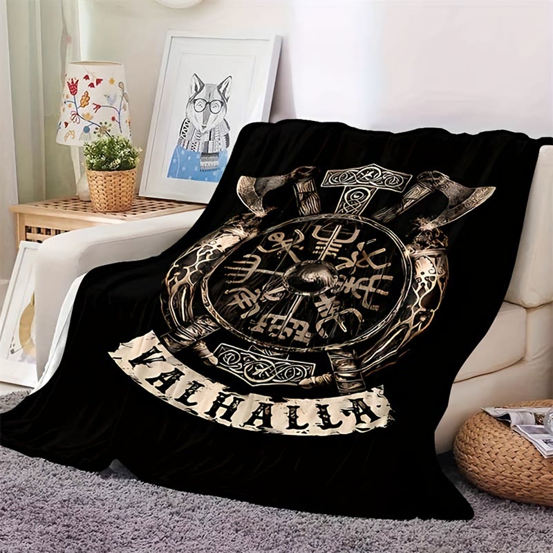 WorldNorse Viking Axe Vegvisir Blanket