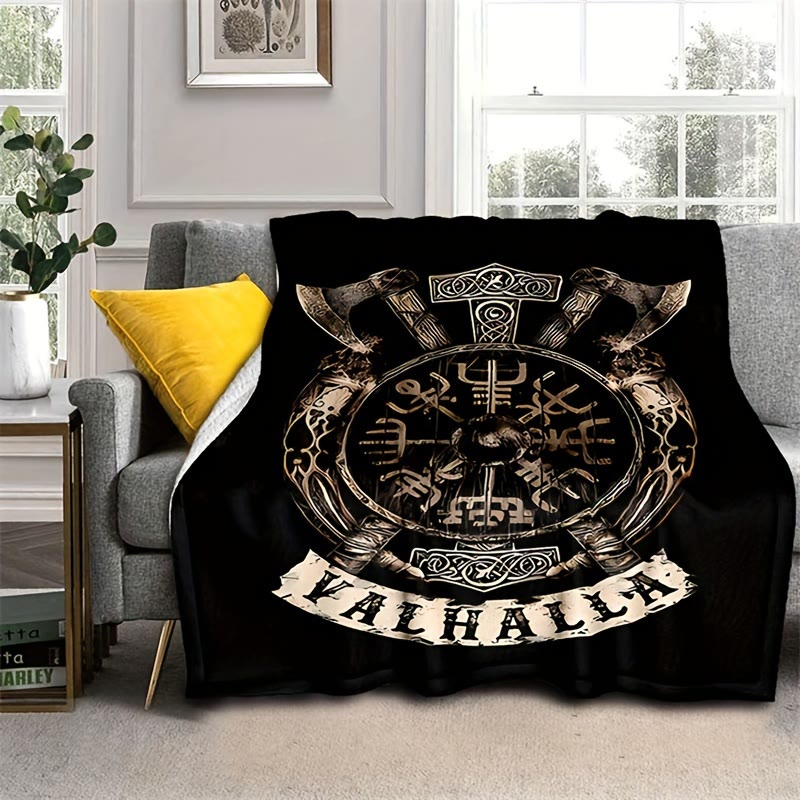 WorldNorse Viking Axe Vegvisir Blanket