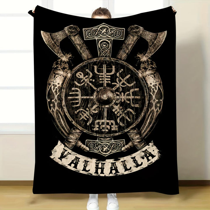 WorldNorse Viking Axe Vegvisir Blanket