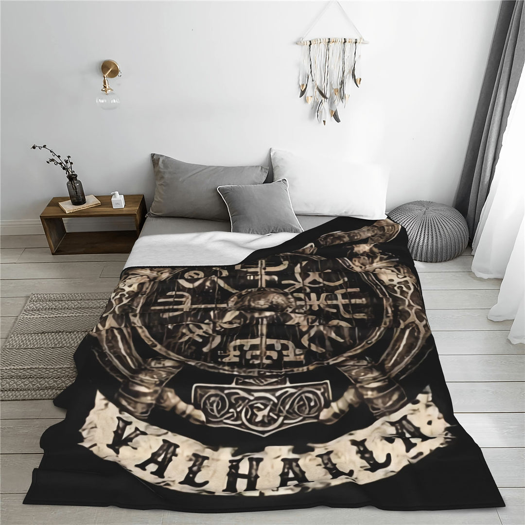 WorldNorse Viking Axe Vegvisir Blanket