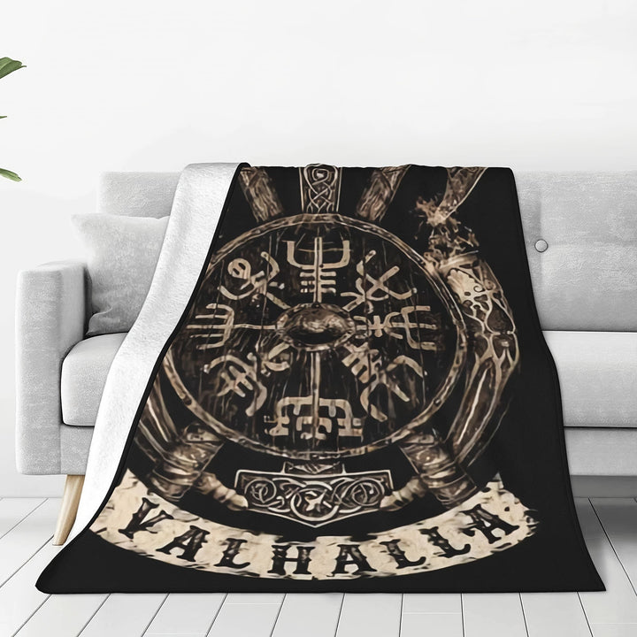 WorldNorse Viking Axe Vegvisir Blanket