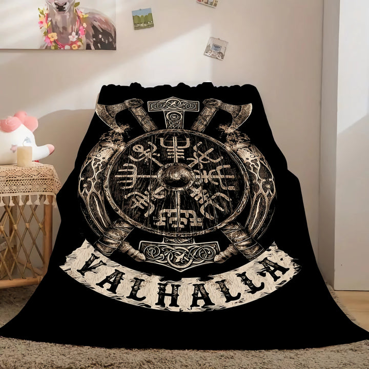 WorldNorse Viking Axe Vegvisir Blanket