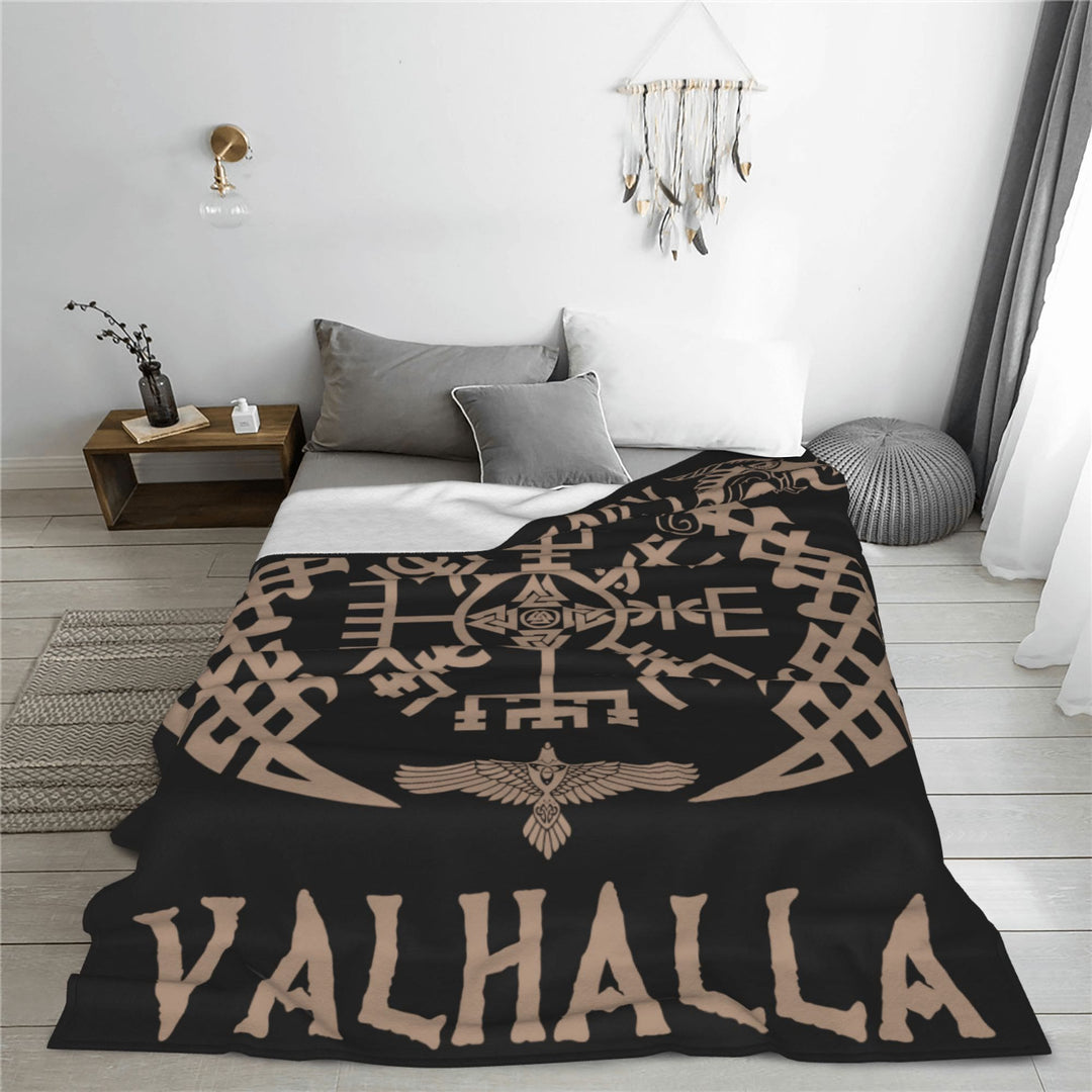 WorldNorse Mjolnir Vegvisir Blanket