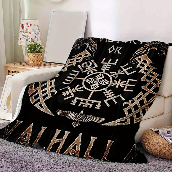 WorldNorse Mjolnir Vegvisir Blanket