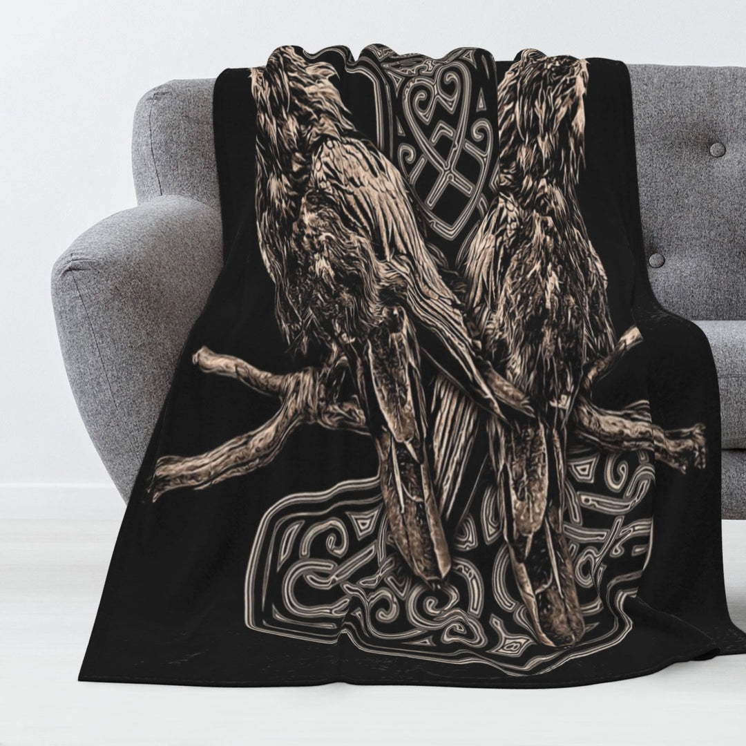 WorldNorse Mjolnir Raven Blanket - image 4