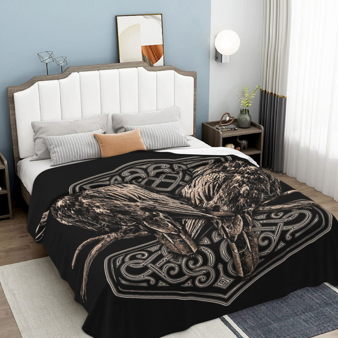 WorldNorse Mjolnir Raven Blanket - image 2