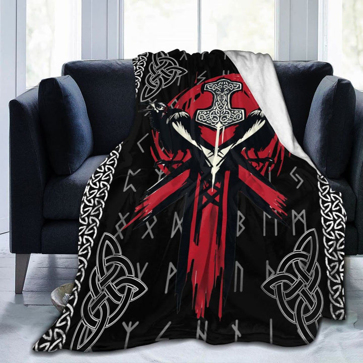 WorldNorse Celtic Knot Raven Blanket