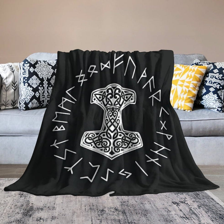 WorldNorse Celtic Knot Mjolnir Blanket