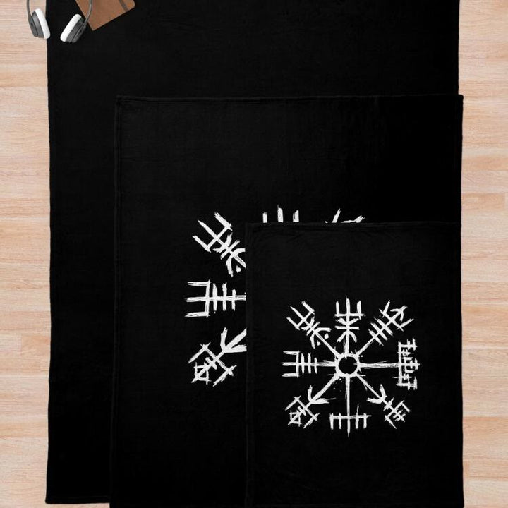 WorldNorse Wolves Vegvisir Blanket