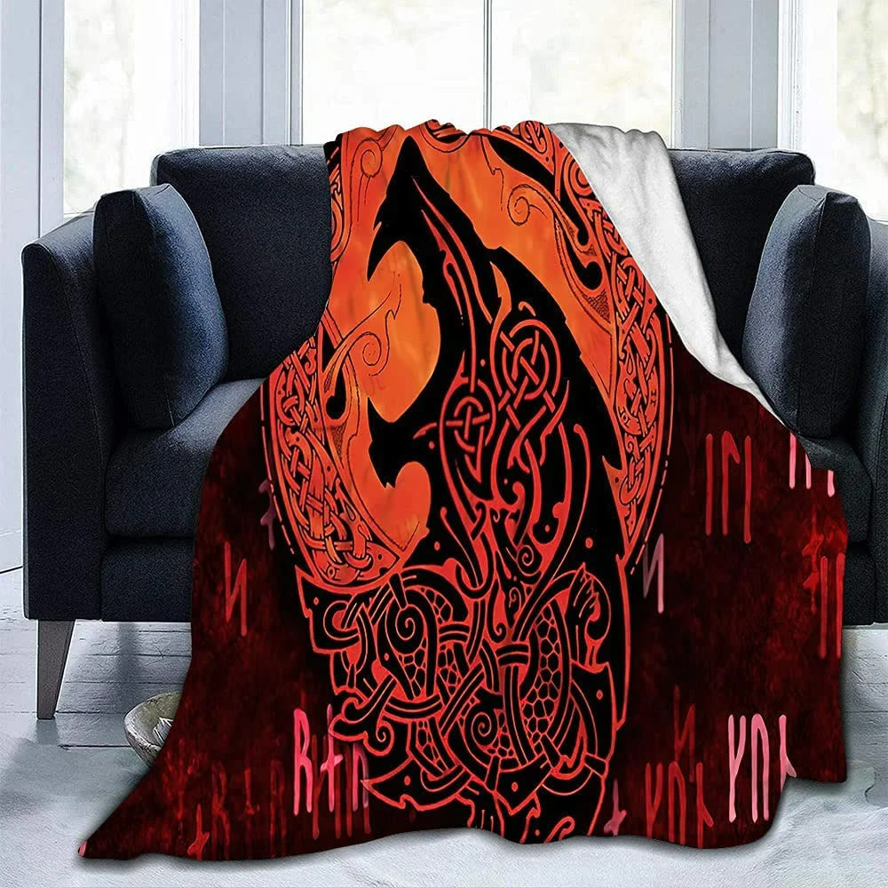 WorldNorse Wolves Vegvisir Blanket - image 1