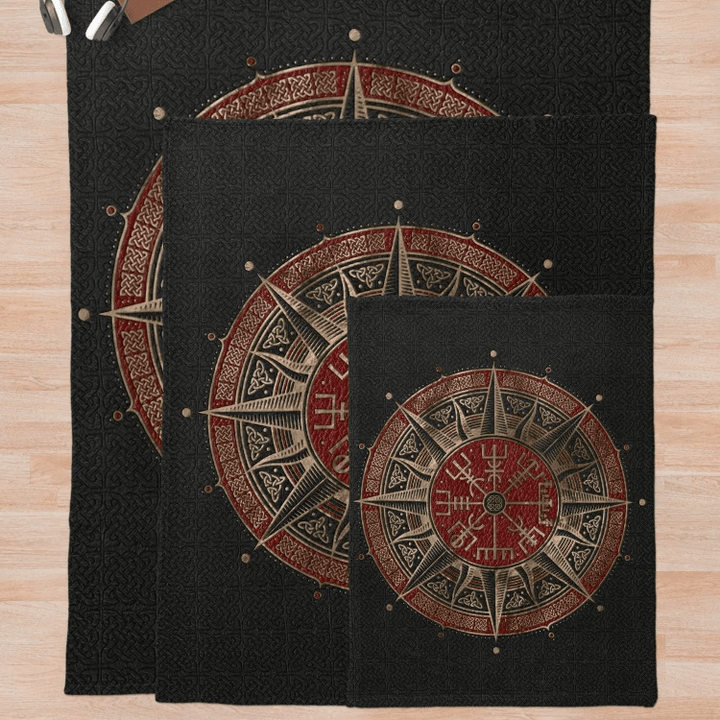 WorldNorse Wolves Vegvisir Blanket