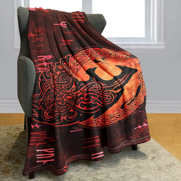 WorldNorse Wolves Vegvisir Blanket - image 2