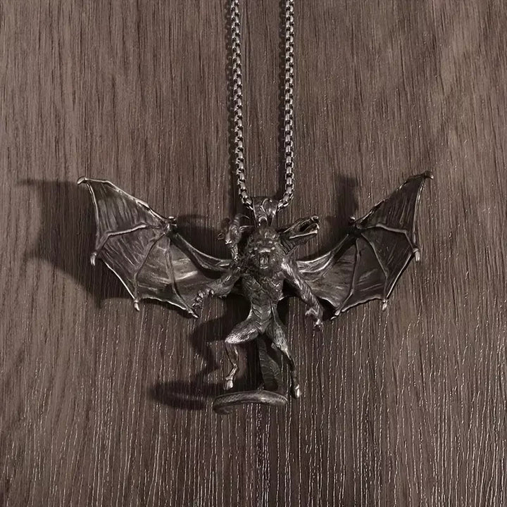 WorldNorse Three Headed Winged Beast Necklace