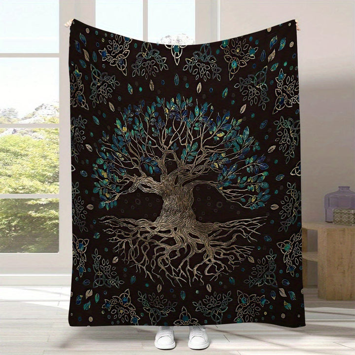 WorldNorse Celtic Knot Yggdrasil Blanket - Yggdrasil - 264x228cm - image 0