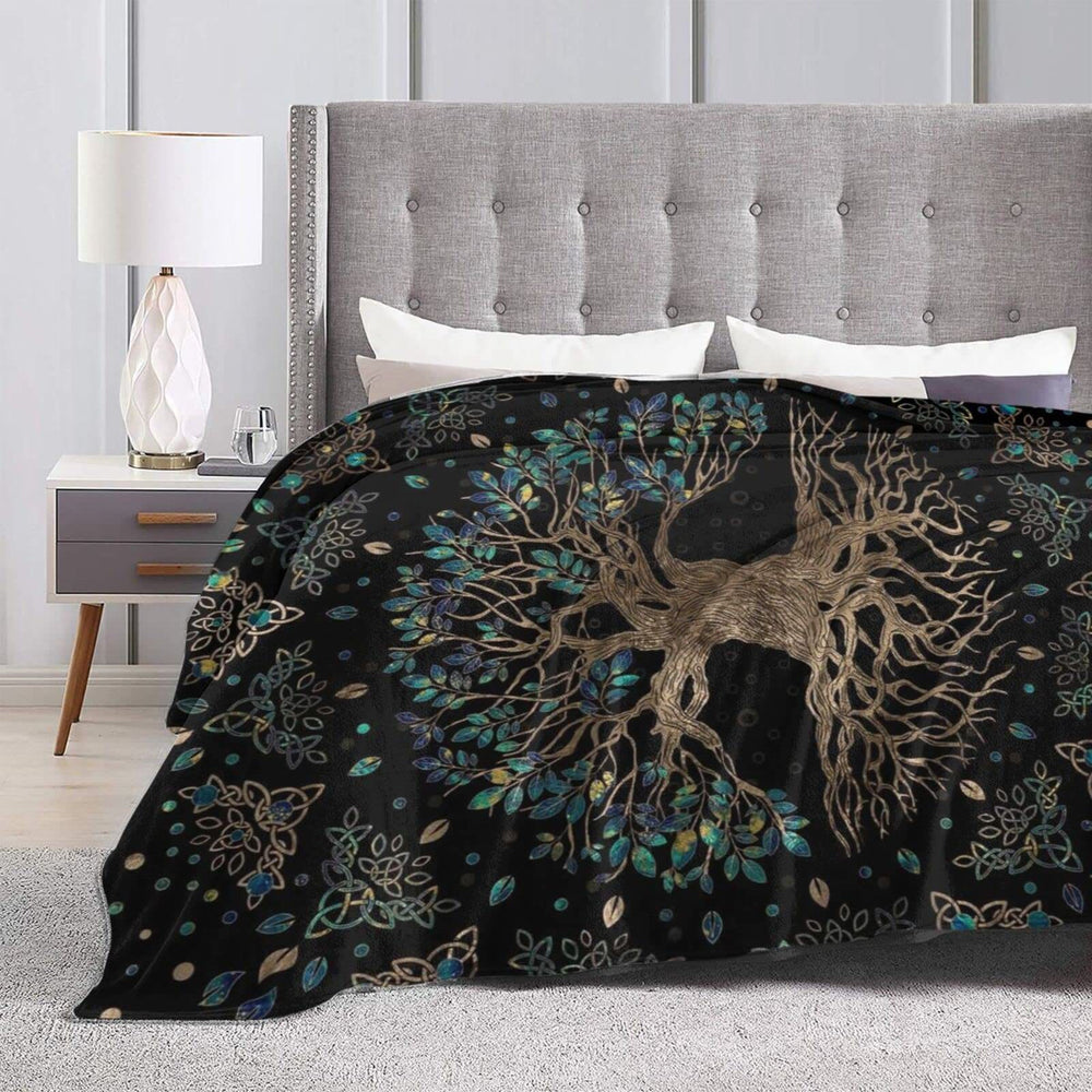 WorldNorse Celtic Knot Yggdrasil Blanket - image 1