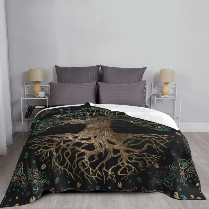 WorldNorse Celtic Knot Yggdrasil Blanket