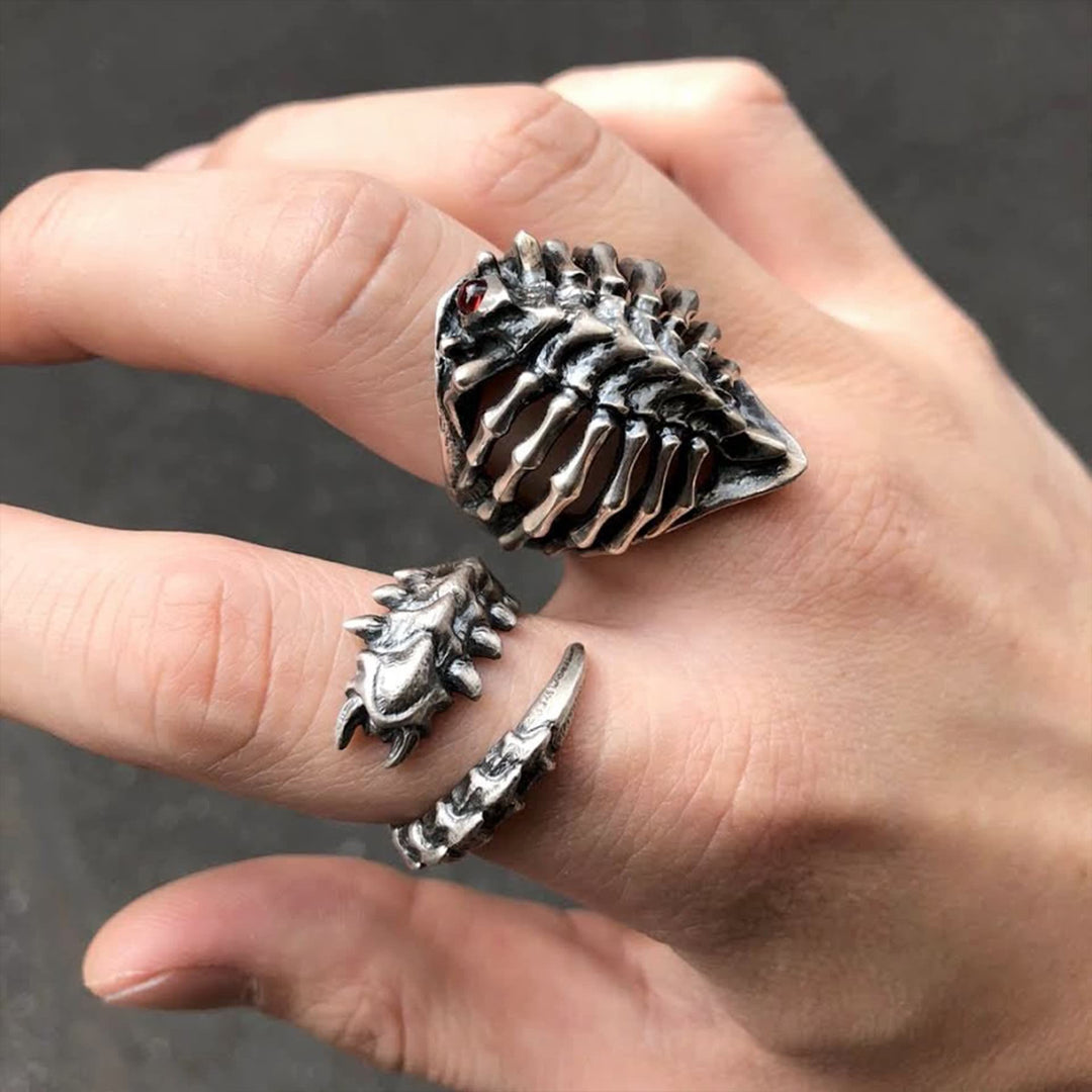 WorldNorse Strange Freak Beast Alien Centipede Ring - image 3