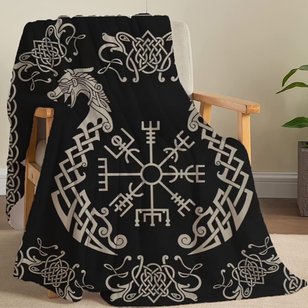 WorldNorse Vegvisir Norse Dragon Blanket