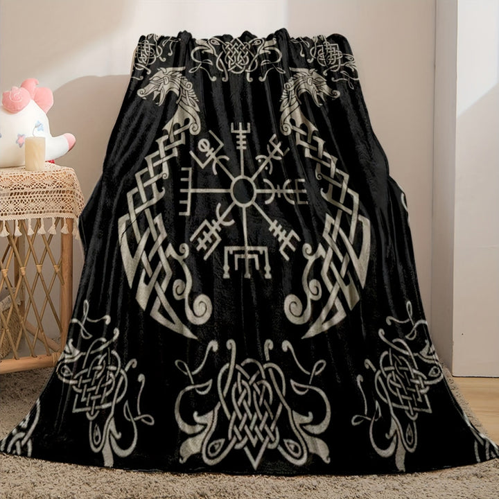 WorldNorse Vegvisir Norse Dragon Blanket