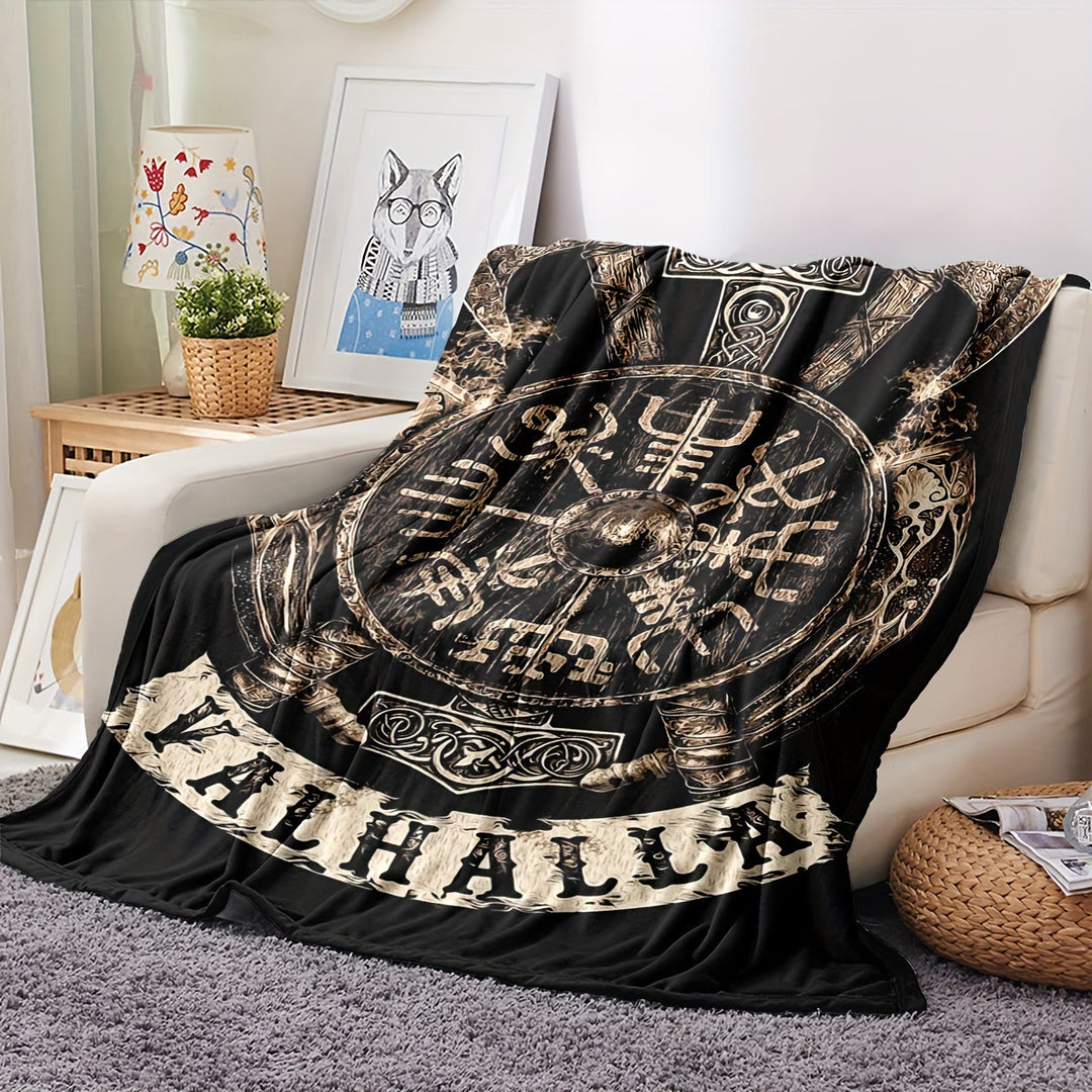 WorldNorse Vegvisir Norse Dragon Blanket