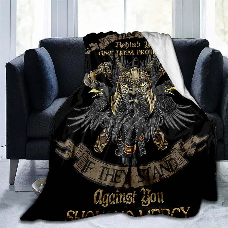 WorldNorse Viking Warrior Blanket - Viking Axe - 264x228cm - image 9