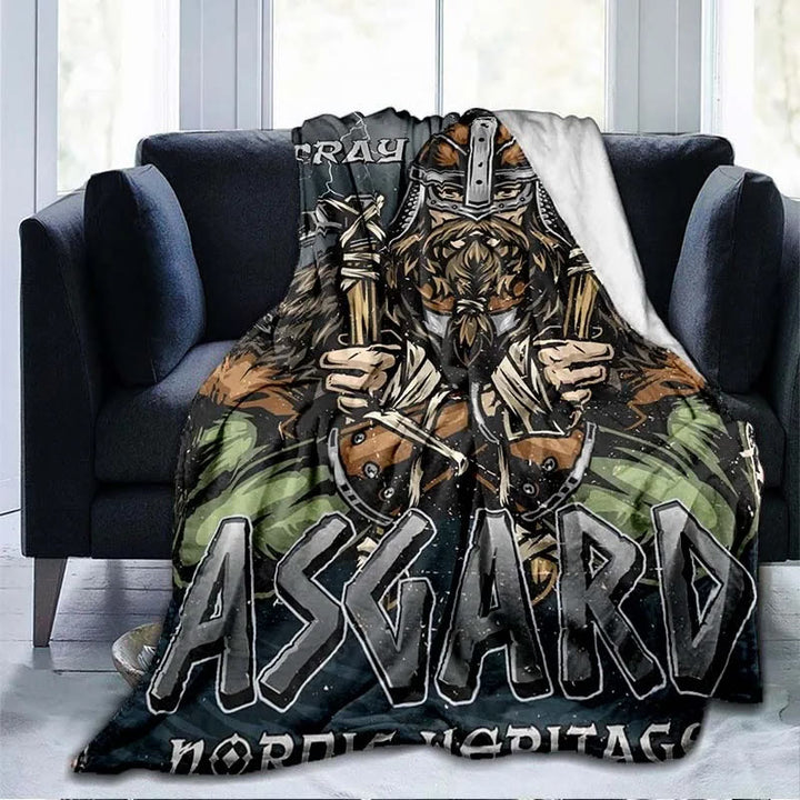 WorldNorse Viking Warrior Blanket - Asgard Warrior - 264x228cm - image 12