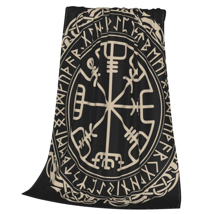 WorldNorse Viking Symbol Vegvisir Valknut Blanket