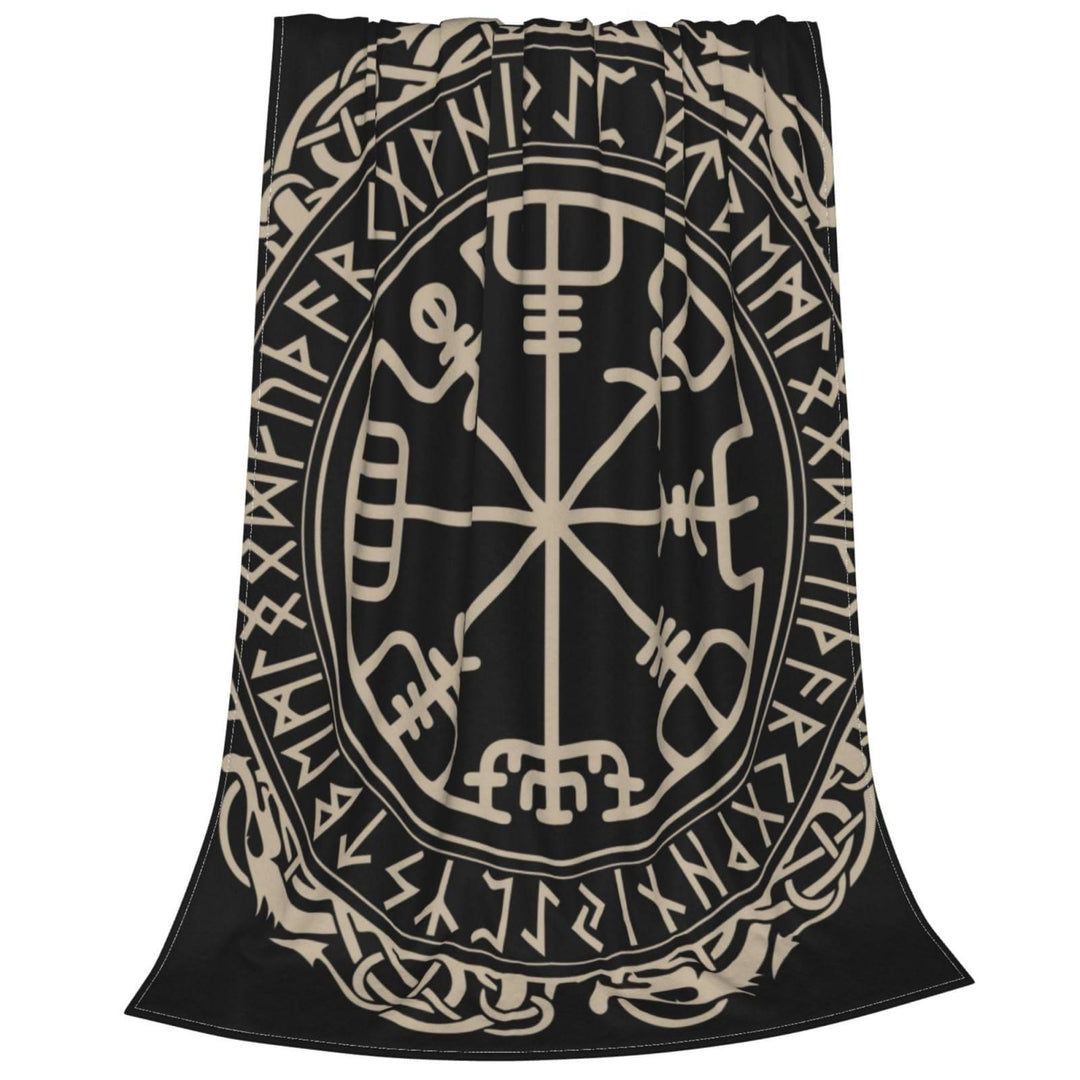 WorldNorse Viking Symbol Vegvisir Valknut Blanket - image 14
