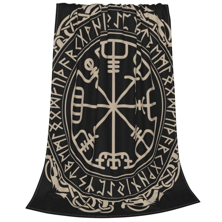 WorldNorse Viking Symbol Vegvisir Valknut Blanket