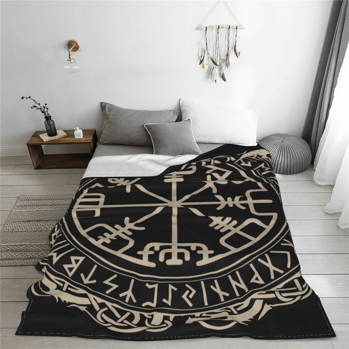 WorldNorse Viking Symbol Vegvisir Valknut Blanket - image 12