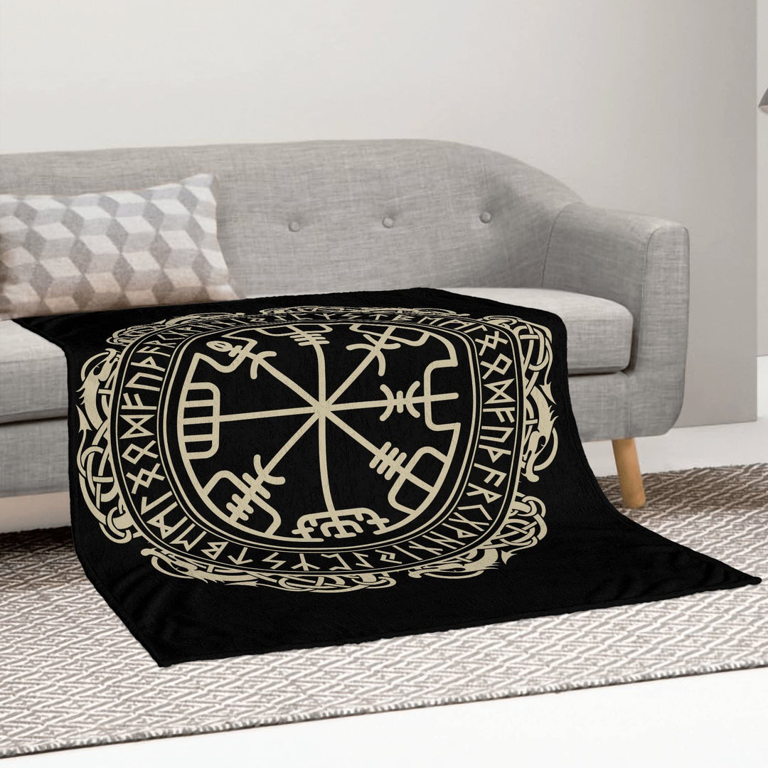 WorldNorse Viking Symbol Vegvisir Valknut Blanket - image 11