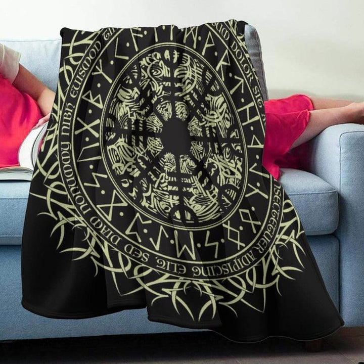WorldNorse Vegvisir Rune Blanket - Helm of Awe - 264x228cm - image 16