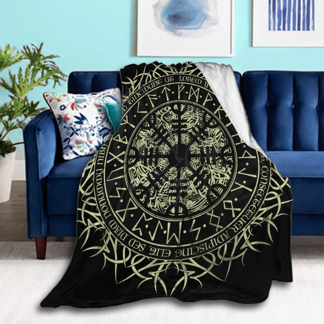 WorldNorse Vegvisir Rune Blanket