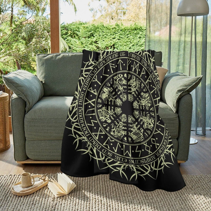 WorldNorse Vegvisir Rune Blanket