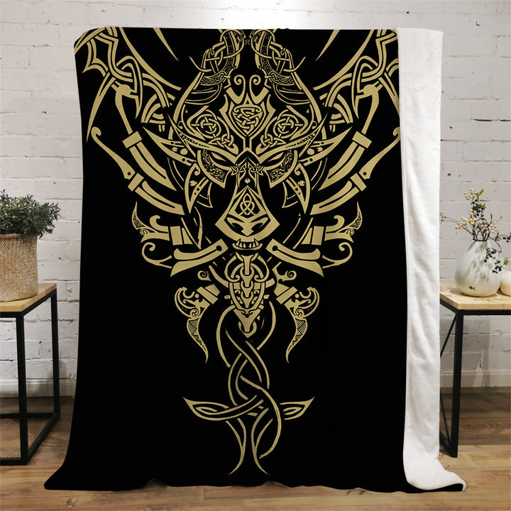 WorldNorse Celtic Knot Warrior Blanket - Wolve - 264x228cm - image 4