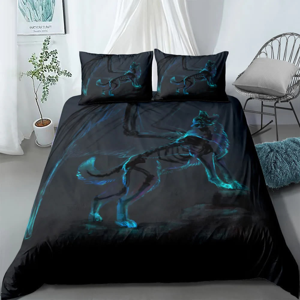 WorldNorse Celtic Knot Wolves Bedding Set