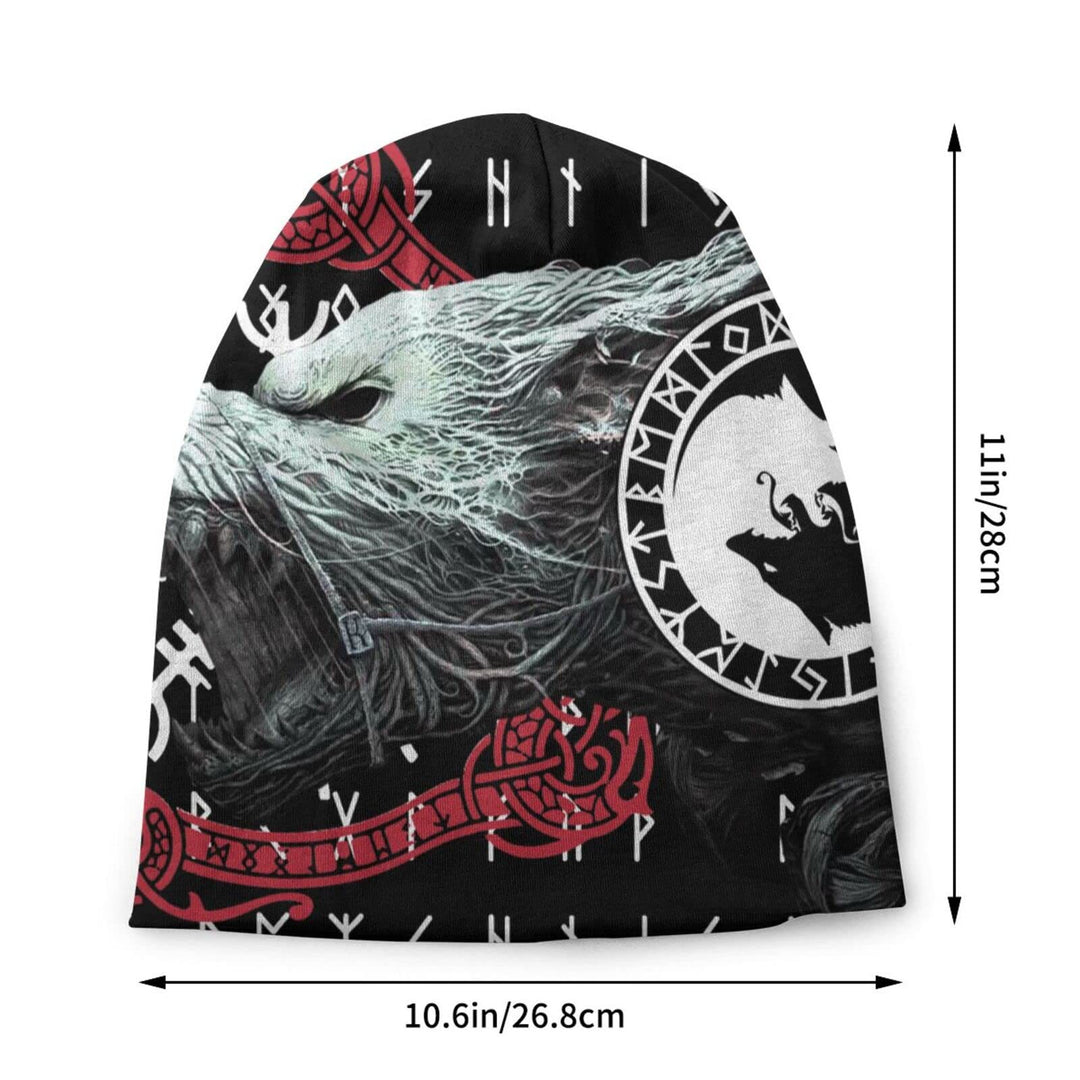 WorldNorse Wolves Fenrir Runes Beanie - image 2