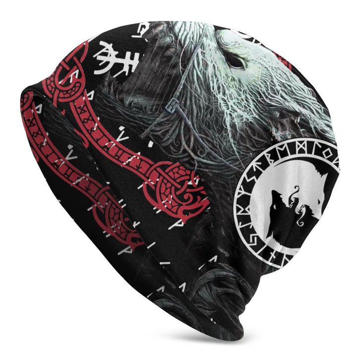 WorldNorse Wolves Fenrir Runes Beanie