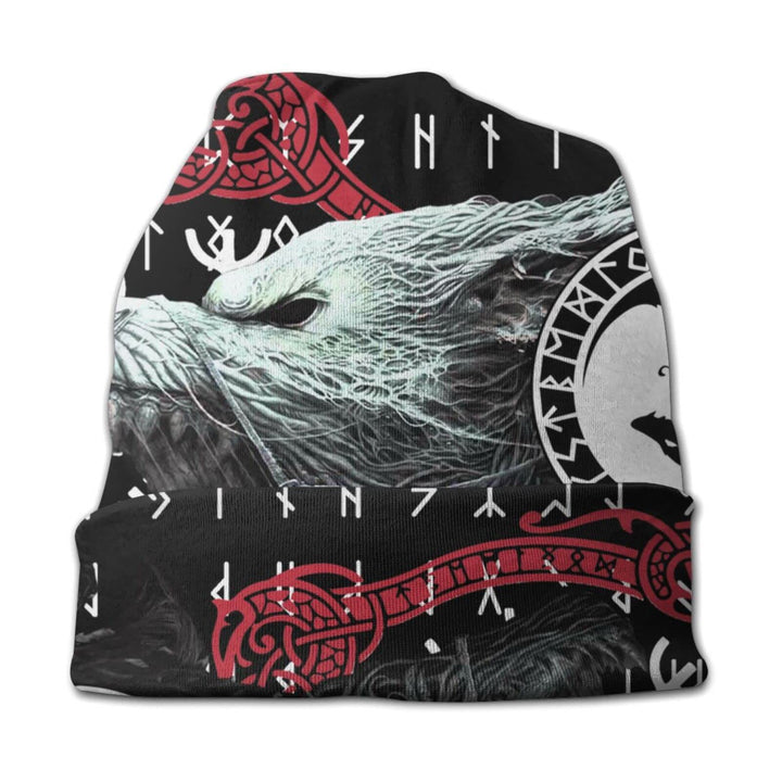 WorldNorse Wolves Fenrir Runes Beanie