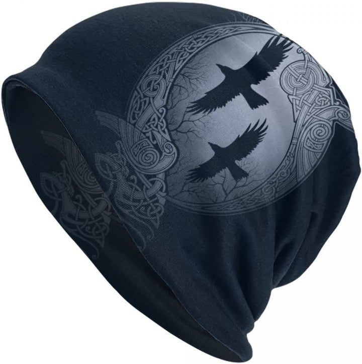 WorldNorse Raven Totem Celtic Knot Beanie