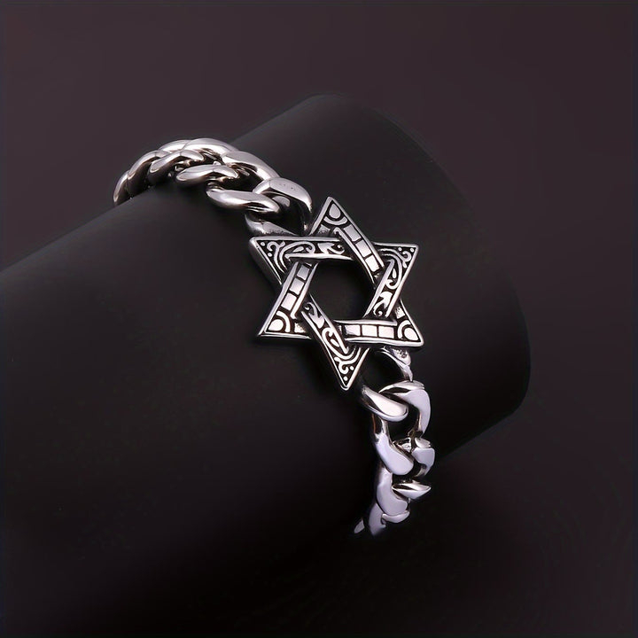 WorldNorse Engraved Star Bracelet