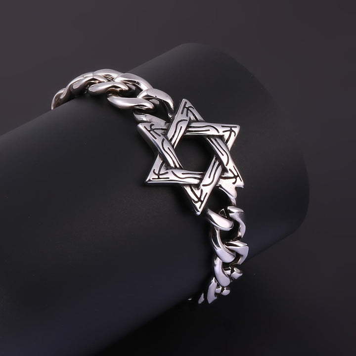 WorldNorse Engraved Star Bracelet