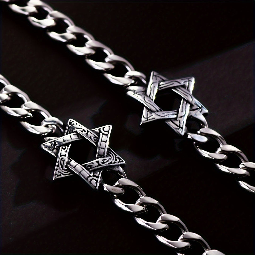 WorldNorse Engraved Star Bracelet