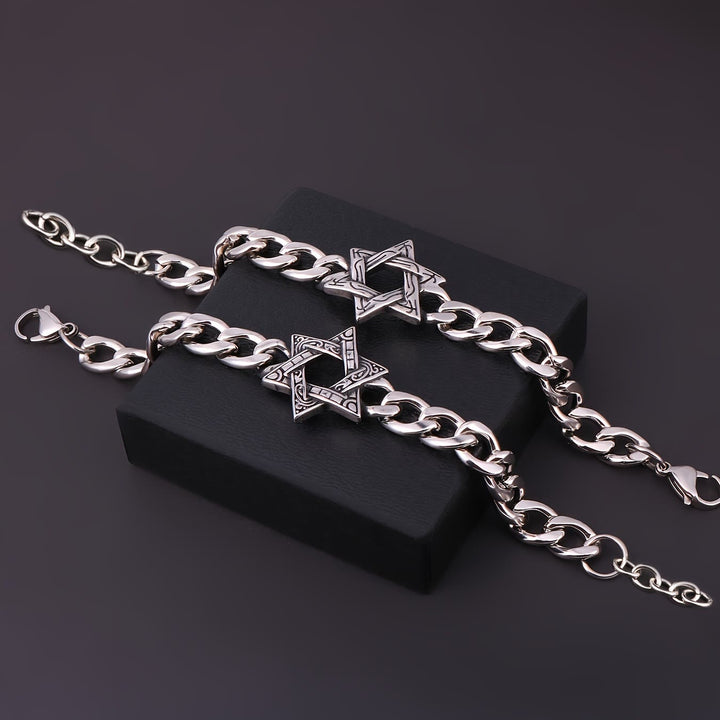 WorldNorse Engraved Star Bracelet