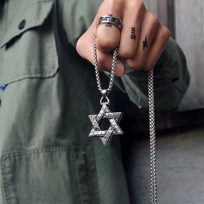 WorldNorse Unique Hexagram Necklace - image 1