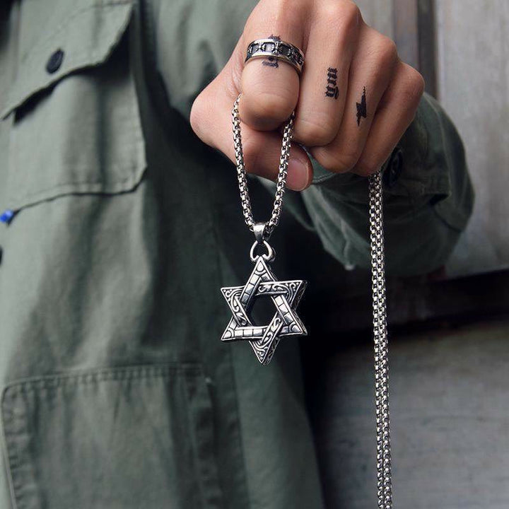 WorldNorse Unique Hexagram Necklace - image 1