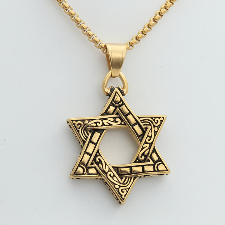 WorldNorse Unique Hexagram Necklace - Gold - image 7